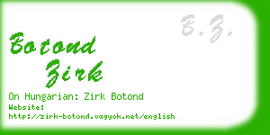 botond zirk business card